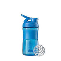 Blender Bottle, Спортивний шейкер-пляшка SportMixer Cyan, 590 мл, Синій, 590 мл