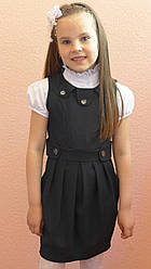 Шкільний сарафан ""Патик" для дівчинки, чорний, р-ри 30-40
