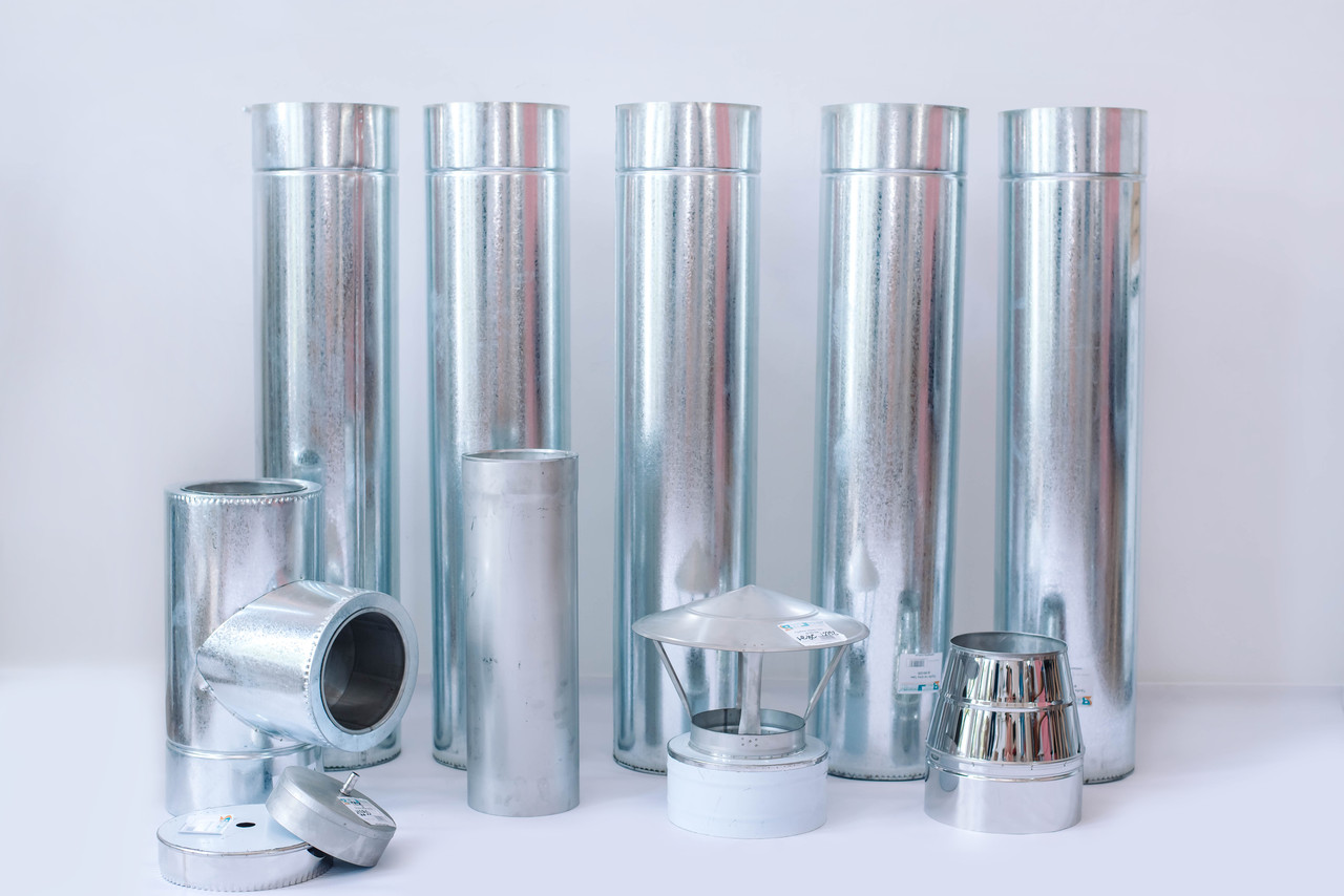 Ø 220/280 стенка 0.6 мм Комплект  димоходу  неірж / неірж Сендвіч  ВУ, фото 1