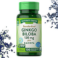 Гинкго Билоба + Бакопа Nature's Truth Ginkgo Biloba plus Bacopa 120 мг 100 капсул