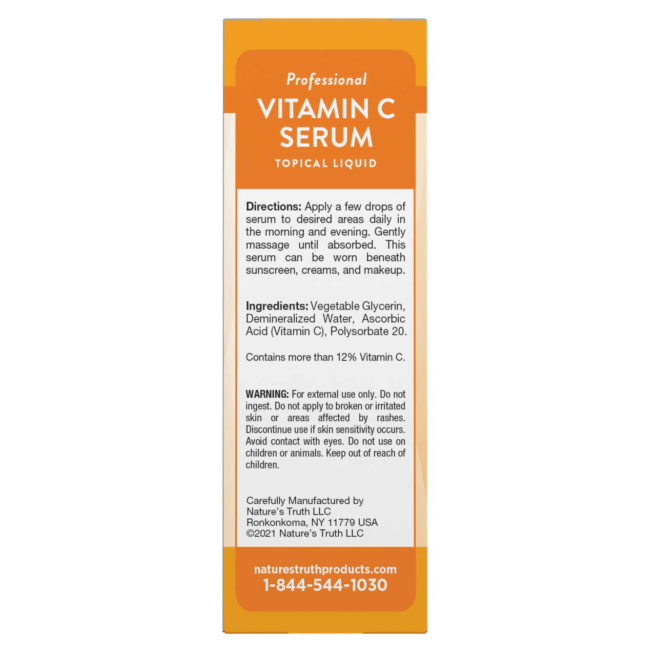 Профессиональная Сыворотка с витамином С Nature's Truth Vitamin C Serum Nourishing (Питательный) 59 мл - фото 4 - id-p1450020075