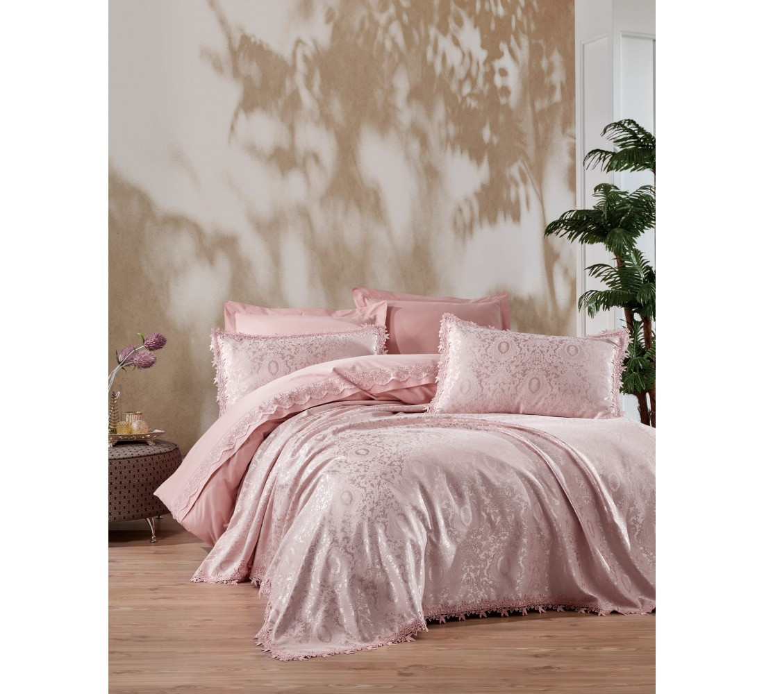 Постільний Набір З Покривалом Cotton Box CHI CHI ELEGANCE PUDRA двоспальний євро, 250x260