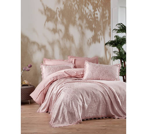 Постільний Набір З Покривалом Cotton Box CHI CHI ELEGANCE PUDRA двоспальний євро, 250x260, фото 1
