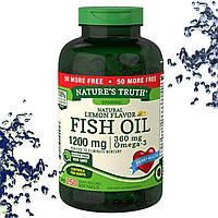 Рыбий жир Nature's Truth Fish Oil 1200 мг (360 мг Omega-3) Лимонный вкус 250 гелевых капсул