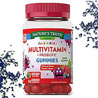 Вітаміни + Пробіотик для дітей Nature's Truth Полівітаміни + Probiotic Gummies 60 жувальних цукерок
