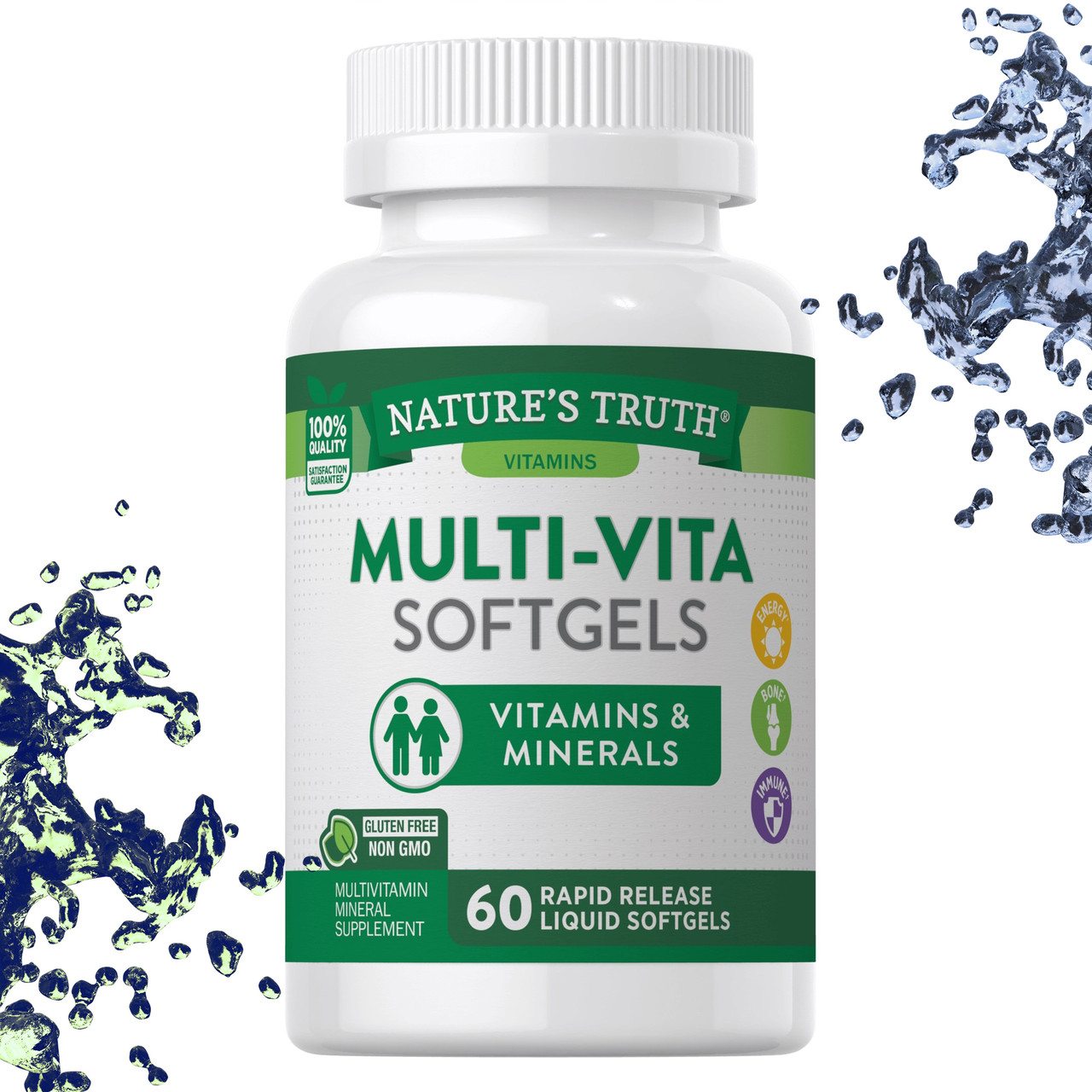Nature's Truth Multi-Vita Vitamin + Minerals (Вітаміни + Мінерали) 60 рідких гелевих капсул