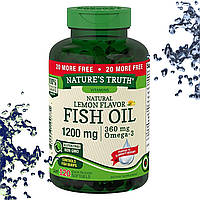 Риб'ячий жир Nature's Truth Fish Oil 1200 мг (360 мг Omega-3) Лимонний смак 120 гелевих капсул