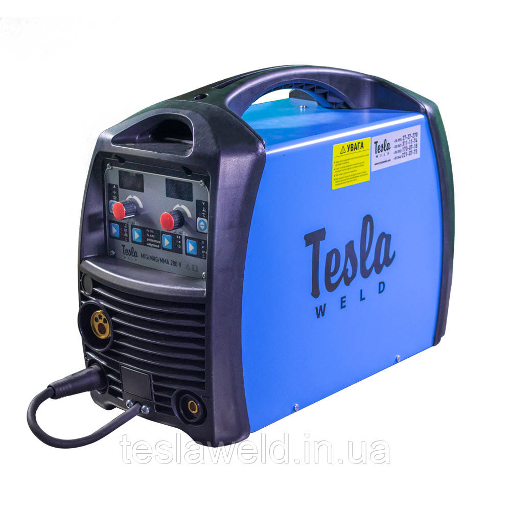 Зварювальний напівавтомат синергетика Tesla Weld MIG/MAG/MMA 200 V