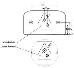 Ліхтар задній лівий Fristom FT-088 LPM з підсвічуванням номери, фото 2