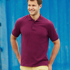 Бордова чоловіча сорочка поло Premium