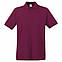 Бордова чоловіча сорочка поло Premium, фото 2