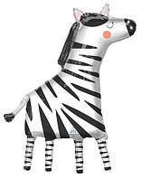 А 36" Get Wild Zebra Shape. Шар фольгированный Зебра. В УП