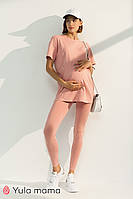 Модный костюм лосины + туника для беременных и кормящих Shannon ST-31.021 розовый