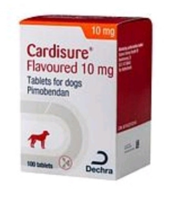 Кардишур 10 мг 10 таблеток блістер (пимобендан) для лікування серцевої недостатності у собак