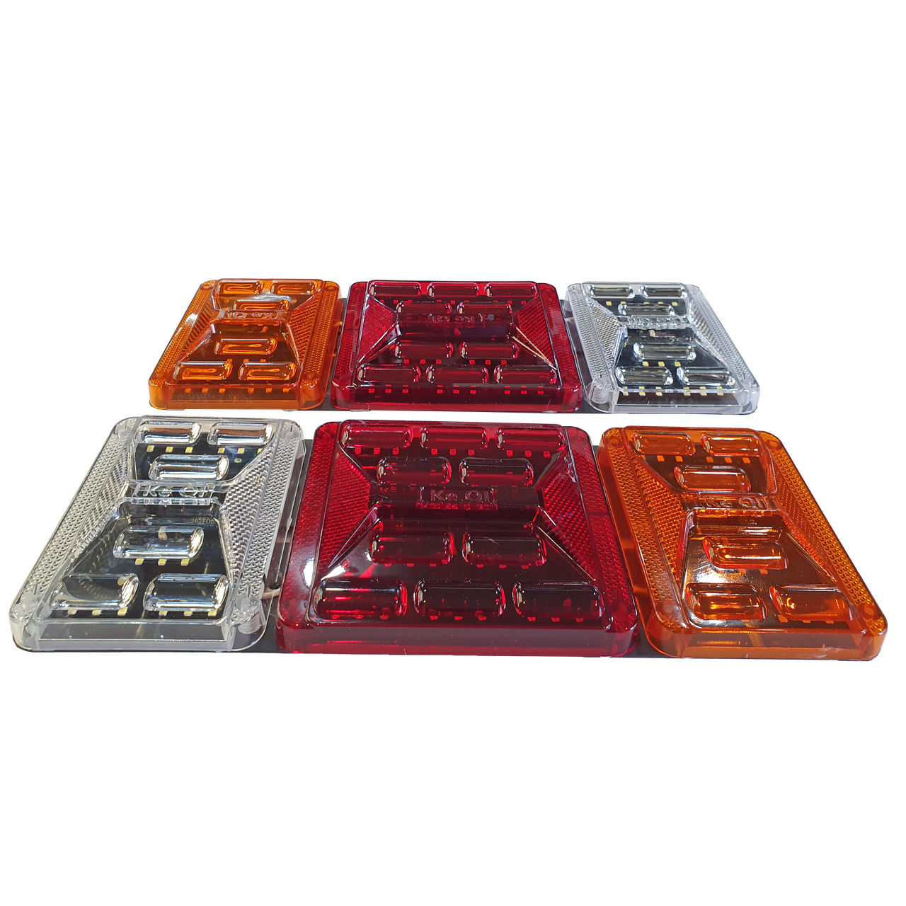 Ліхтар LED задній універсальний 325 х 130 х 20; 24v; 108 led діодів; (38Amber + 48Red + 22White), фото 1