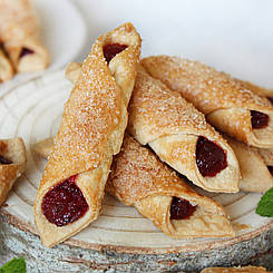 Печиво листкове Bagel Pati з вишневою начинкою декороване цукром 2кг TM Really ENJOY