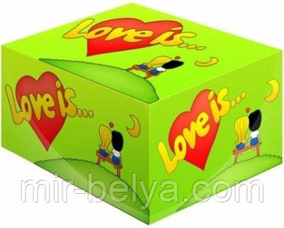Жуйки Love is яблуко лимон жувальна гумка лові іс, фото 1