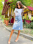 Костюм женский летний: футболка с джинсовой юбкой, фото 4
