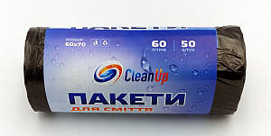 Мішки для сміття Сlean Up 60 л/50 шт.