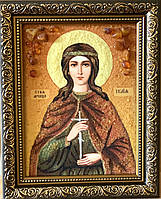 Икона Св.мученица Юлия из янтаря, Іконна іменна з бурштину Св.мучениця Юлія 15x20 см