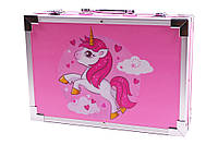 Детский набор для рисования и творчества, чемодан творчества "Пони розовый" | дитячі набори для малювання (GK)