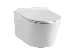 Безобідковий підвісний унітаз з сидінням soft-close та швидким зніманням. Гарантія 10 років