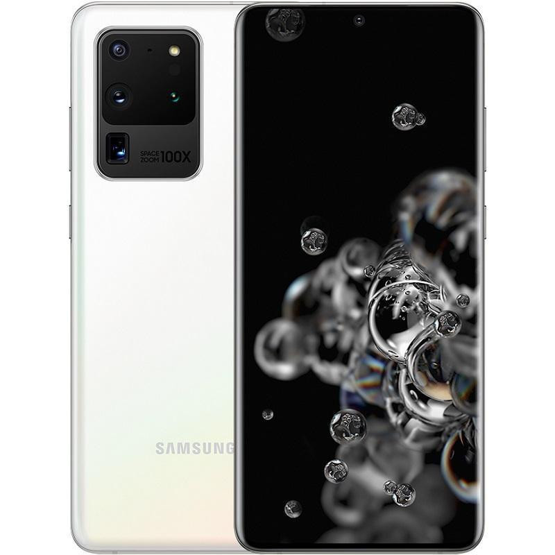 Смартфон Samsung Galaxy S20 Ultra Duos SM-G988FD 12/128 GB White, 2sim, 108+48+12/40Мп, 6.9", Exynos 990