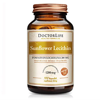 Лецитин Подсолнечника 1200 мг 100 кап Doctor Life Sunflower Lecithin 1200 mg США Доставка из ЕС
