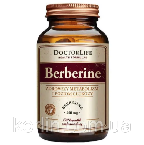 Берберин 100 кап Doctor Life Berberine Доставка з ЄС, фото 1