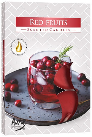 Свічка чайна ароматизована Bispol клюква 1.5 см 6 шт (p15-332)