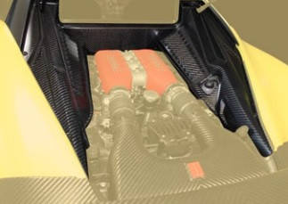 MANSORY engine compartment cover for Ferrari 458