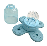Ниблер силіконовий Kinderenok Nibi Teether 2in1 Блакитний, фото 5