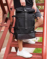 Стильный рюкзак Роллтоп "Akuma" (чёрный) очень удобный и вместительный