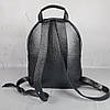 Рюкзак жіночий "Баггі" натуральна шкіра, сірий металік флотар, фото 6