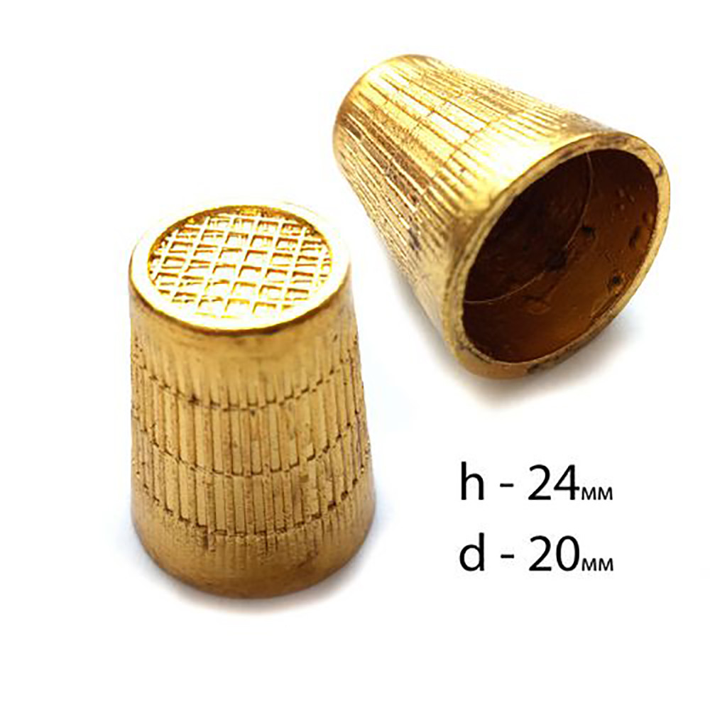 Наперстка з протиковзною крайкою No12 метал, позолочений (6248)