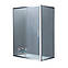 Душова кабіна прямокутна 120х80 см без піддону загартоване матове скло 5мм розсувні двері, фото 2