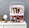 Органайзер для косметики 5 секцій W-11 настільний Рожевий | Кейс для косметики Б'юті Бокс, фото 2