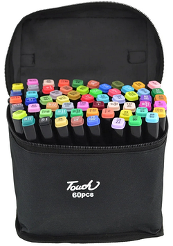 Маркери для скетчинга 60 ін. Чорний | Набір фломастери для скетчинга скетч маркери