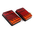 Ліхтар LED задній універсальний 120 х 95 х 22; 12/24/30V; 12 led діодів; + 20 см дріт, фото 9