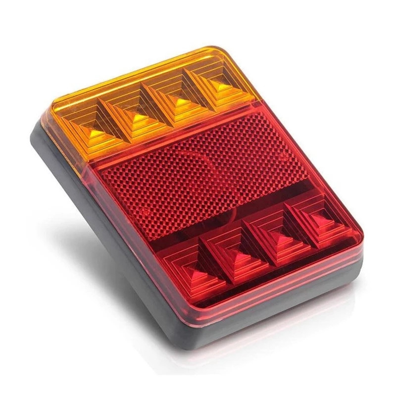 Ліхтар LED задній універсальний 120 х 95 х 22; 12/24/30V; 12 led діодів; + 20 см дріт, фото 1