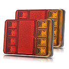 Ліхтар LED задній універсальний 120 х 95 х 22; 12/24/30V; 12 led діодів; + 20 см дріт, фото 10