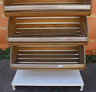 Торгові хлібні стелажі «Колумб» 200х102 см, кошики з натурального дерева, Б/у, фото 5