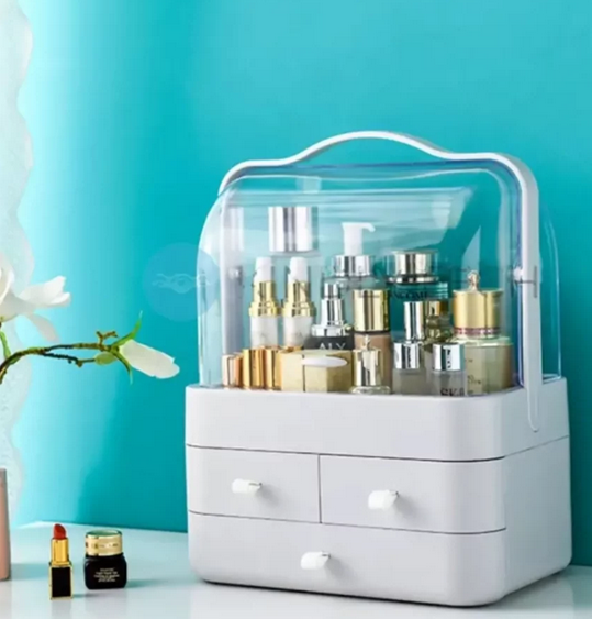 Органайзер для косметики 4 секції YM206-2 Three Drawers великий Білий | Кейс для косметики Б'юті Бокс