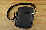 Сумка шкіряна МУЖЧНА через плече/Мессенджер шкіряний на 3 відділення Барсетка шкіра, фото 8