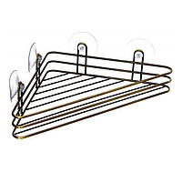 Полиця Lemax кутова на 4-х присосках антична бронза 31x17x6,7 см (EBA-10550 BA)