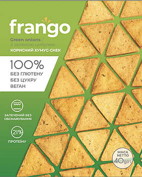 Хумус-снек із зеленою цибулею TM FRANGO, 40 гр