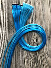 Бордові пасма волосся на шпильки кольорові, фото 4