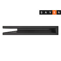 Вентиляційна решітка для каміна кутова ліва SAVEN Loft Angle 60х400х600 графітова, фото 4