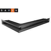 Вентиляционная решетка для камина угловая правая SAVEN Loft Angle 60х600х400 графитовая