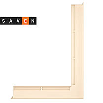 Вентиляційна решітка для каміна кутова права SAVEN Loft Angle 60х800х600 кремова, фото 4